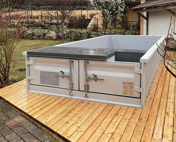 Pool Container 6,2m x 2,5m mit Wärmepumpe, Premium-Paket