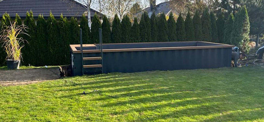 Pool Container 6,2m x 2,5m sofort einsatzbereit, Komfort-Paket