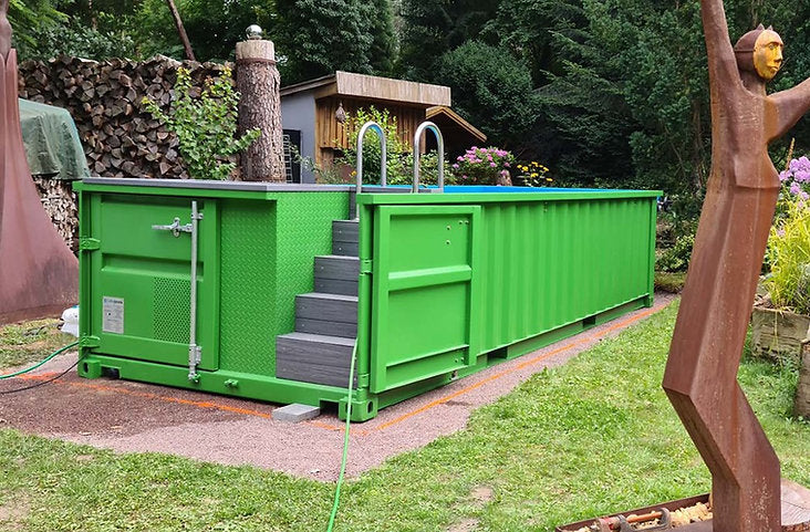 Pool Container 6,2m x 2,5m sofort einsatzbereit, Komfort-Paket